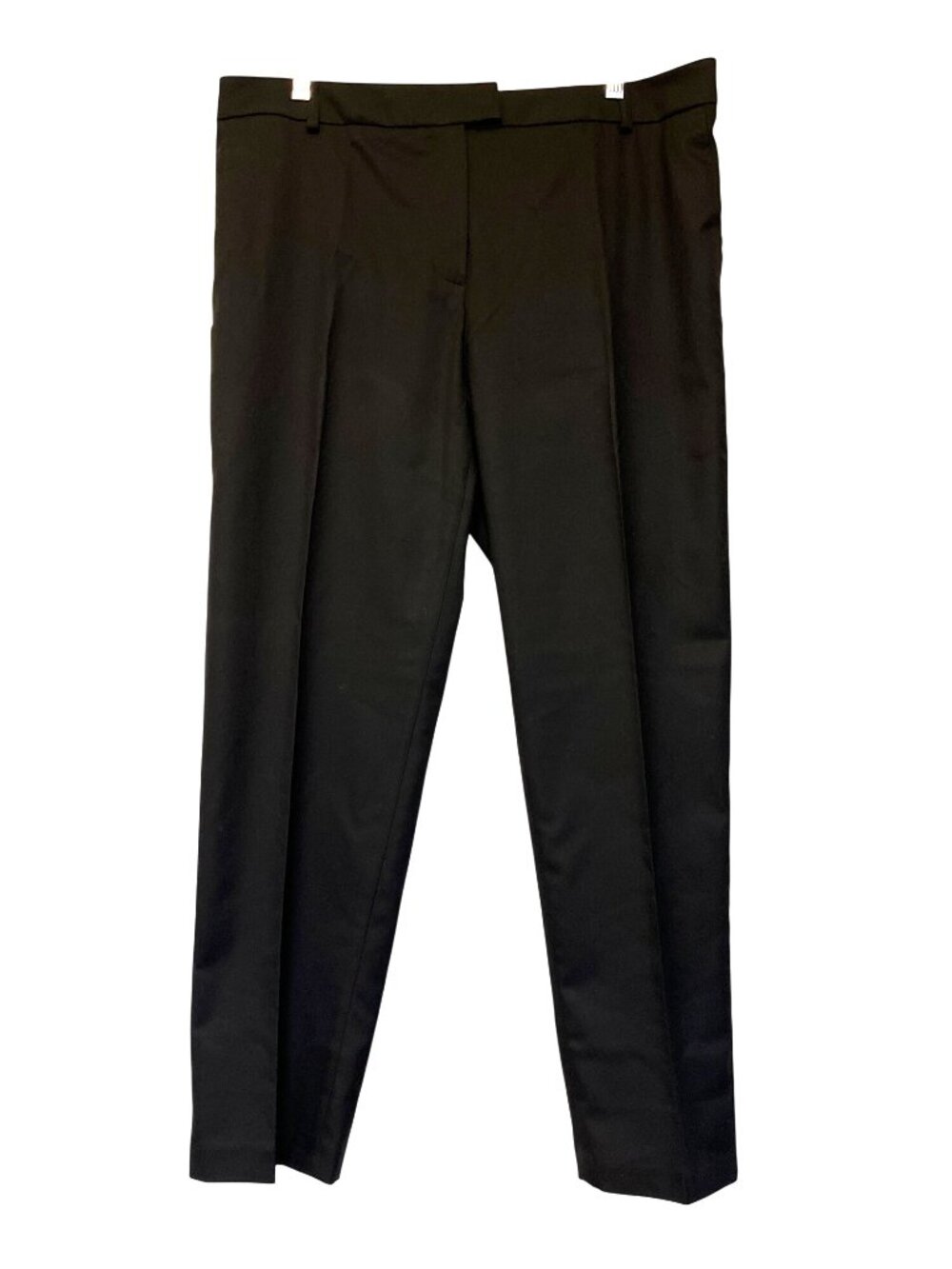Tiffany & Co Wardrobe Black Slacks Size 14 Polyester-Viscose Blend Flat Front